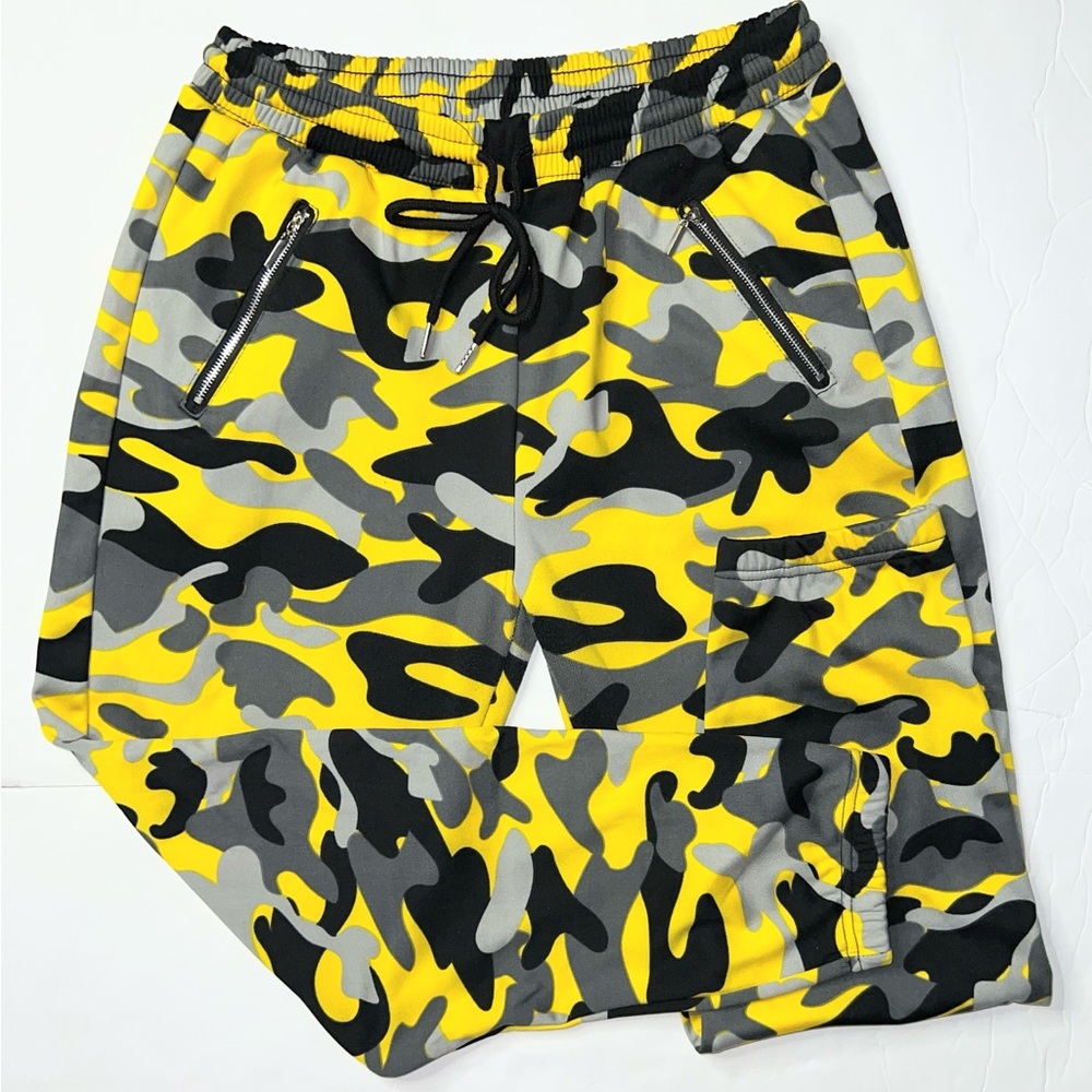 Final price buy as is) 

Yellow and Gray Camouflage Joggers